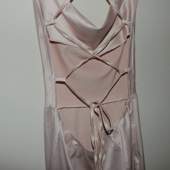 Backless Split Thigh Side Dress -SHEIN - Picture 8 of 10